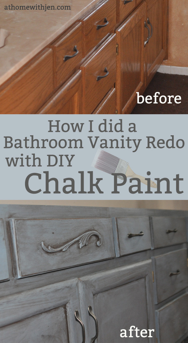 Chalk Paint Bathroom Vanity
 Chalk Painting a bathroom vanity