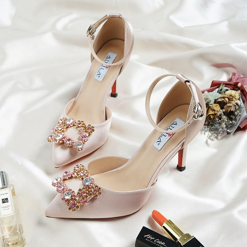 Champagne Color Wedding Shoes
 Bridal Wedding Sandals Women High Heels Champagne Color