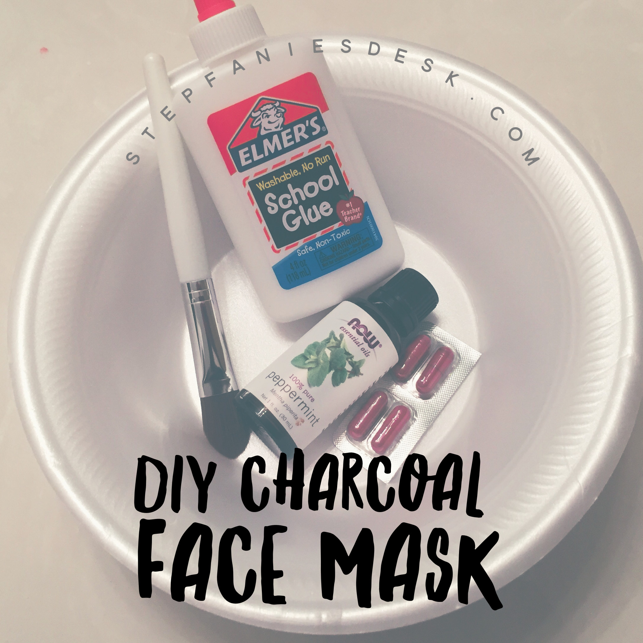 Charcoal And Glue Mask DIY
 DIY Charcoal Face Mask