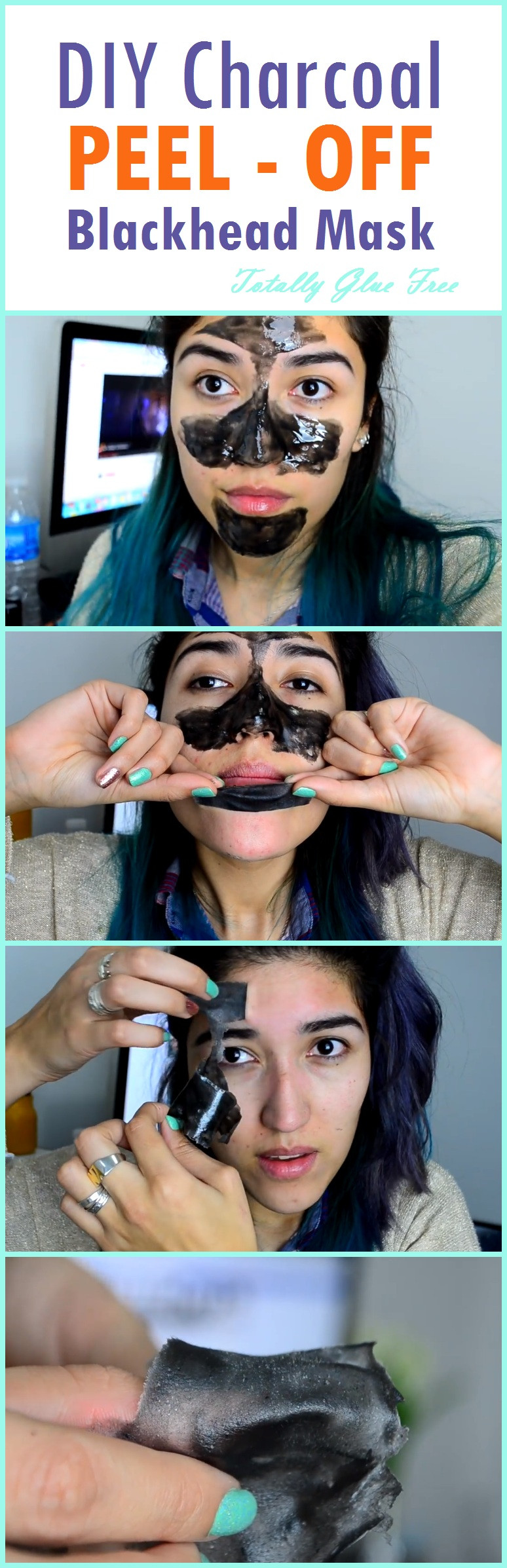 Charcoal Mask Peel DIY
 DIY Charcoal PEEL OFF Blackhead Mask