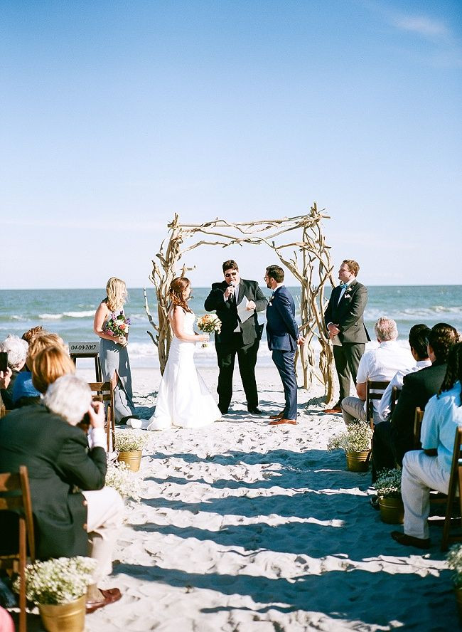 Charleston Beach Wedding
 Folly Beach wedding at Pelican Watch Shelter