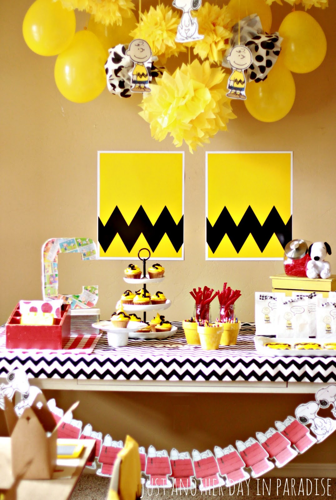 Charlie Brown Christmas Party Ideas
 Larissa Another Day A Charlie Brown Birthday Party