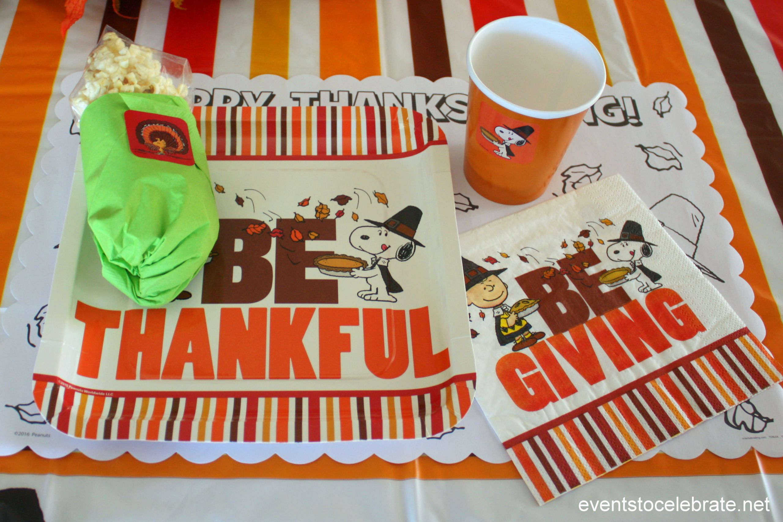 Charlie Brown Thanksgiving Table
 Thanksgiving Activities for Kids events to CELEBRATE