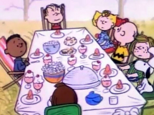 Charlie Brown Thanksgiving Table
 Overly sensitive tweeps call Charlie Brown Thanksgiving