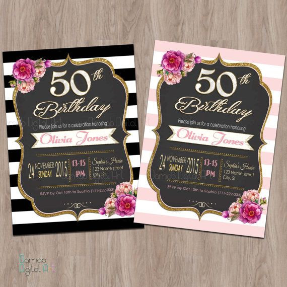 Cheap 50th Birthday Invitations
 50th Birthday Invitation 50th Birthday Invitation for