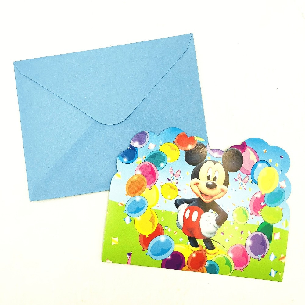 Cheap Birthday Party Invitations
 6pcs Classic Mickey Mouse Birthday Party Invitations Ideas