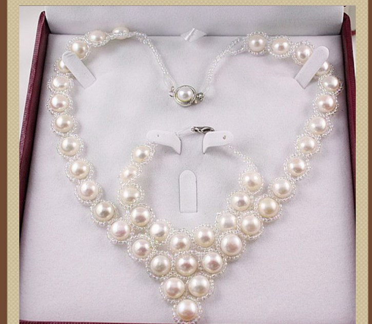 Cheap Bridal Jewelry Sets
 HOT CHEAP Real Freshwater Cultured Natural Pearl Necklace
