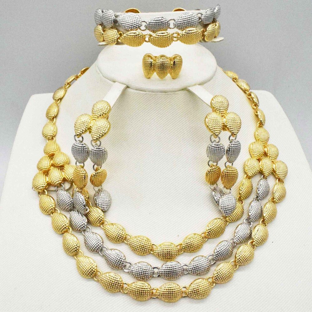 Cheap Bridal Jewelry Sets
 2019 New Wholesale Gorgeous African Vintage Jewelry Sets