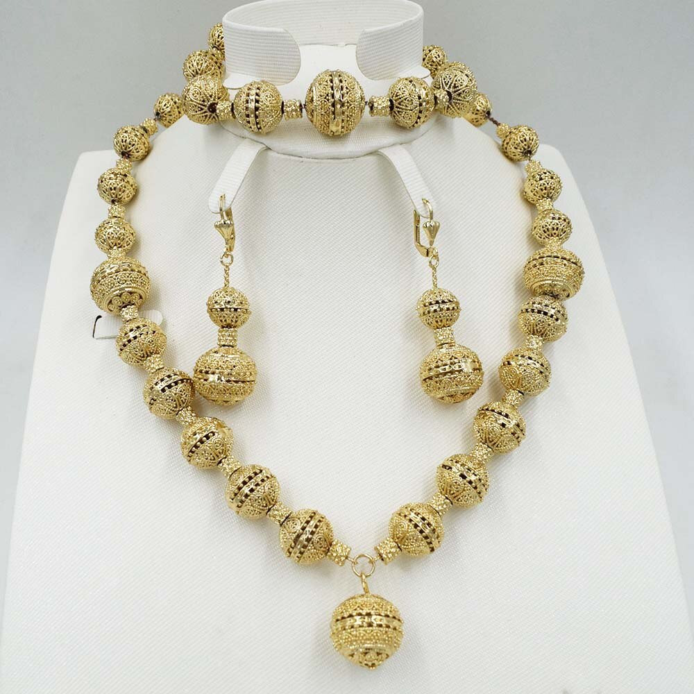 Cheap Bridal Jewelry Sets
 2018 New Wholesale Gorgeous African Vintage Jewelry Sets