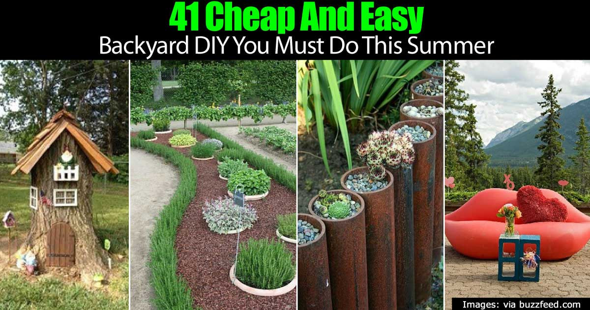 Cheap DIY Outdoor Projects
 41 Cheap And Easy Backyard DIY Projects You Must Do This