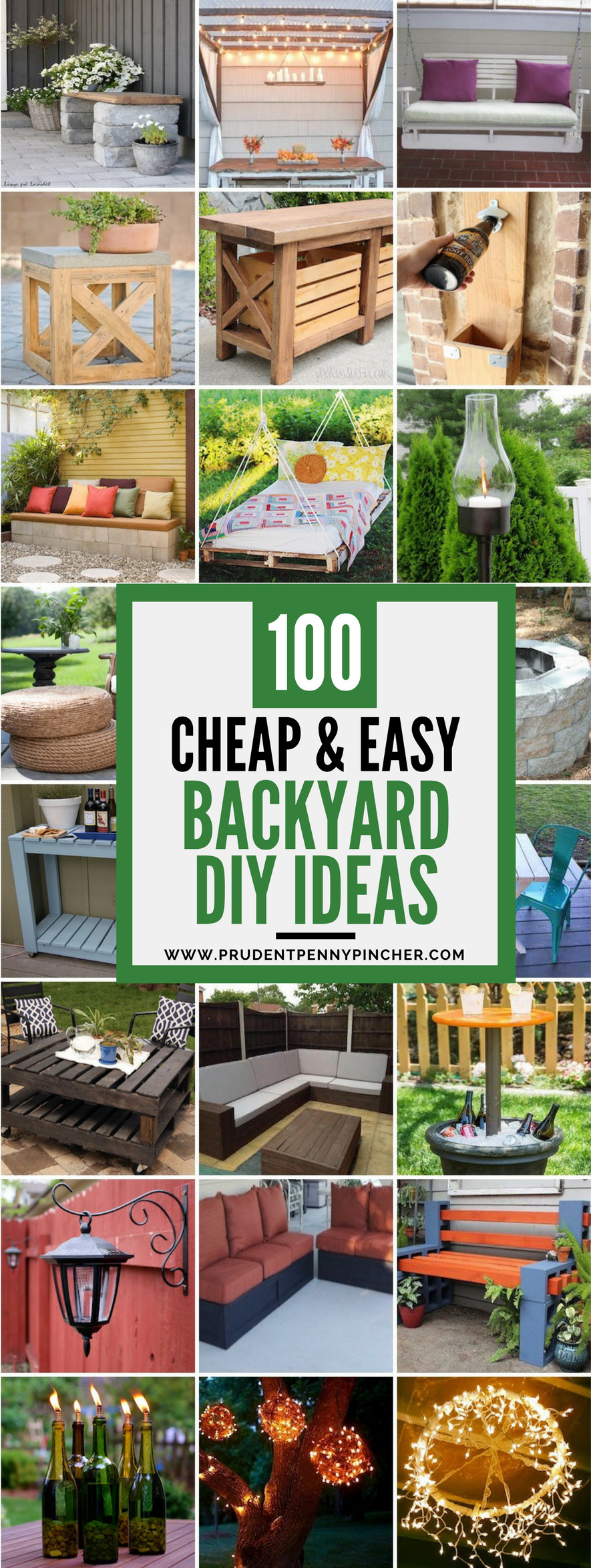 Cheap DIY Outdoor Projects
 100 Cheap and Easy DIY Backyard Ideas Prudent Penny Pincher