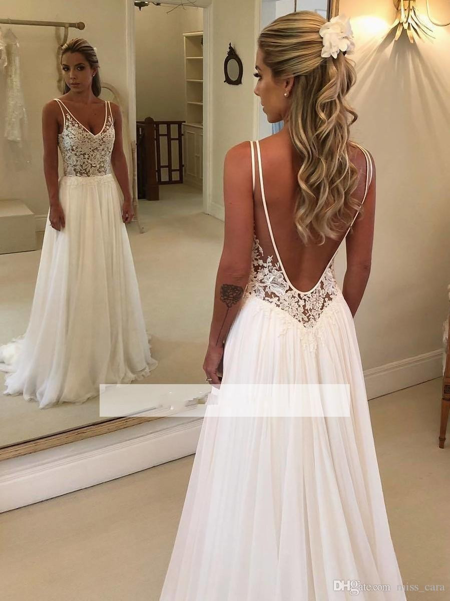 Cheap Wedding Dresses Online
 Discount Elegant A Line Beach Wedding Dresses 2019 Lace