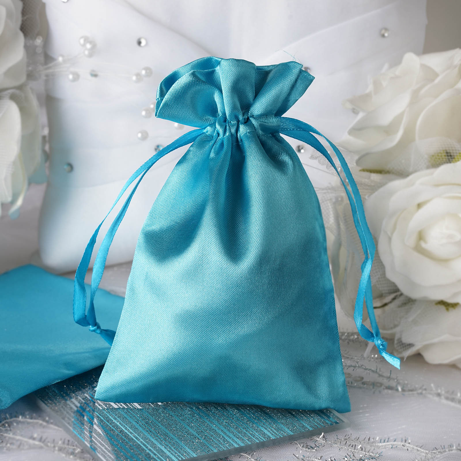 Cheap Wedding Favors In Bulk
 60 pcs 4x5" SATIN FAVOR BAGS Wedding Party Reception Gift