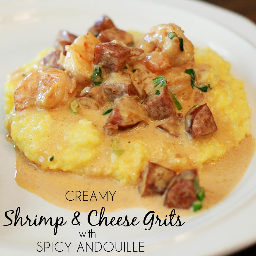 Cheese Grits And Shrimp
 PaperDaisyKitchen Creamy Shrimp and Cheese Grits with