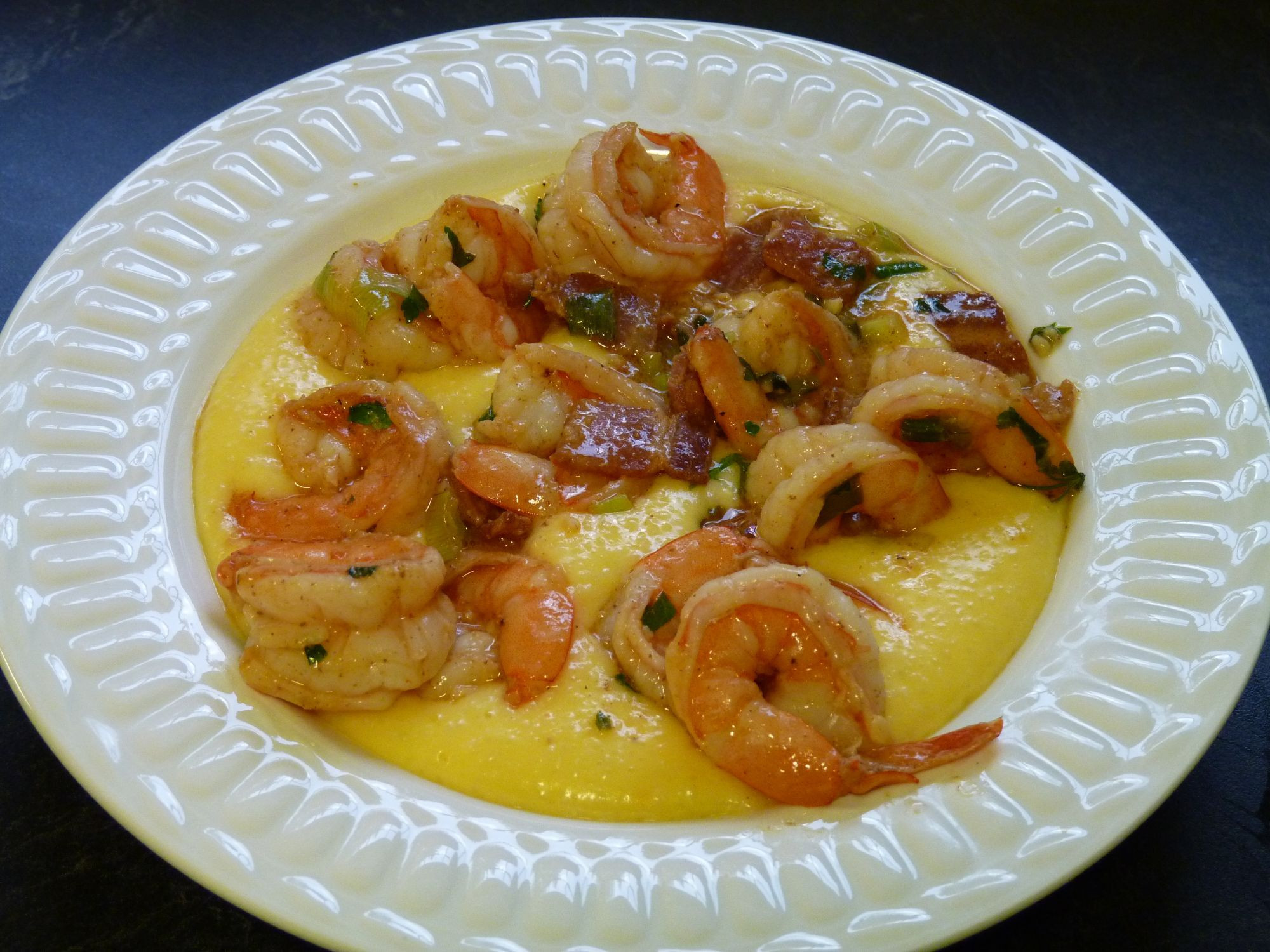 Cheese Grits And Shrimp
 Cajun Shrimp with Cheese Grits – The Wicker Chicken