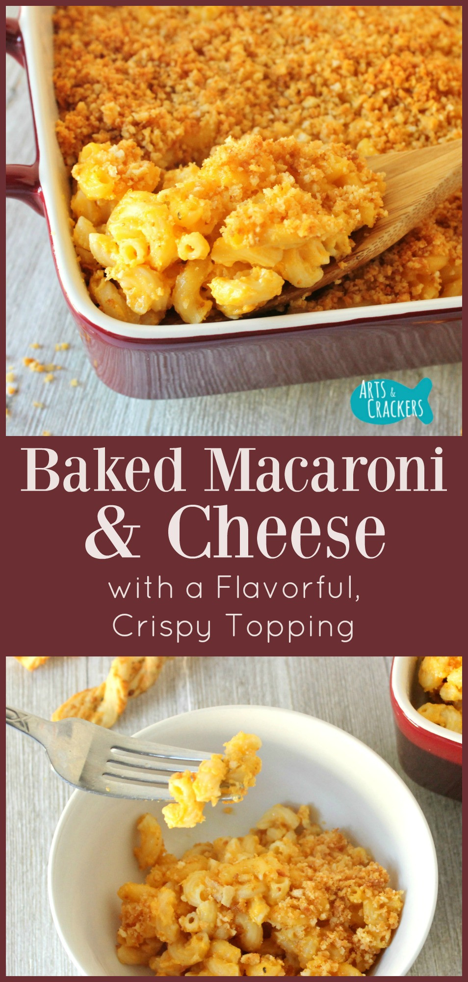 Cheesy Baked Macaroni And Cheese Recipe
 Baked Macaroni and Cheese with Cheesy Crumb Topping Recipe