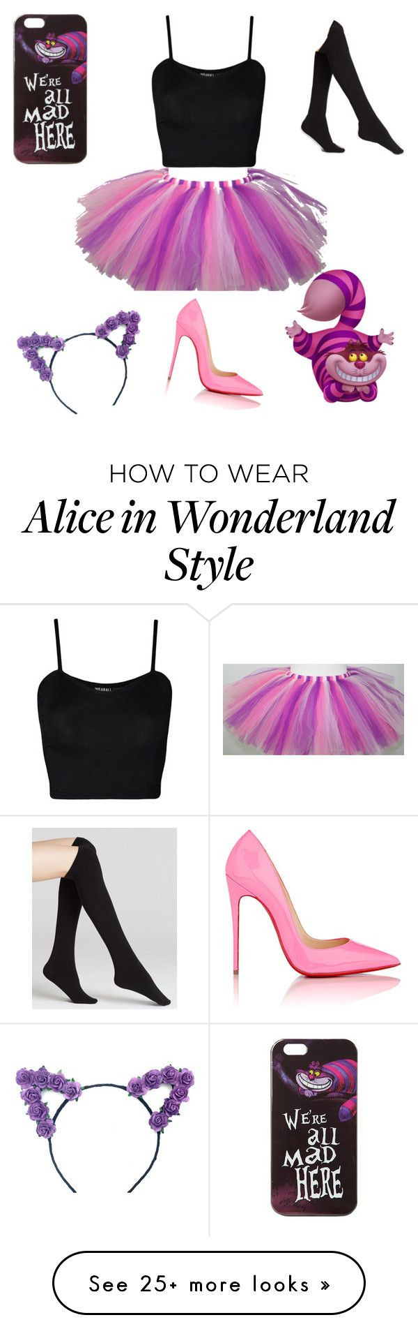 Cheshire Cat DIY Costume
 "Cheshire Cat Costume" by mizaelp on Polyvore featuring