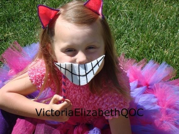 Cheshire Cat DIY Costume
 Cheshire Cat Costume Kit DIY No Sew Tutu Tail Ears Smile