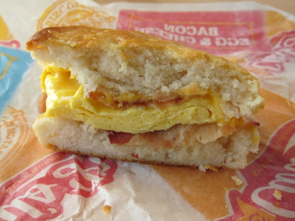 Chick Fil A Bacon Egg &amp; Cheese Biscuit
 Review Carl s Jr X Tra Bacon Egg & Cheese Biscuit