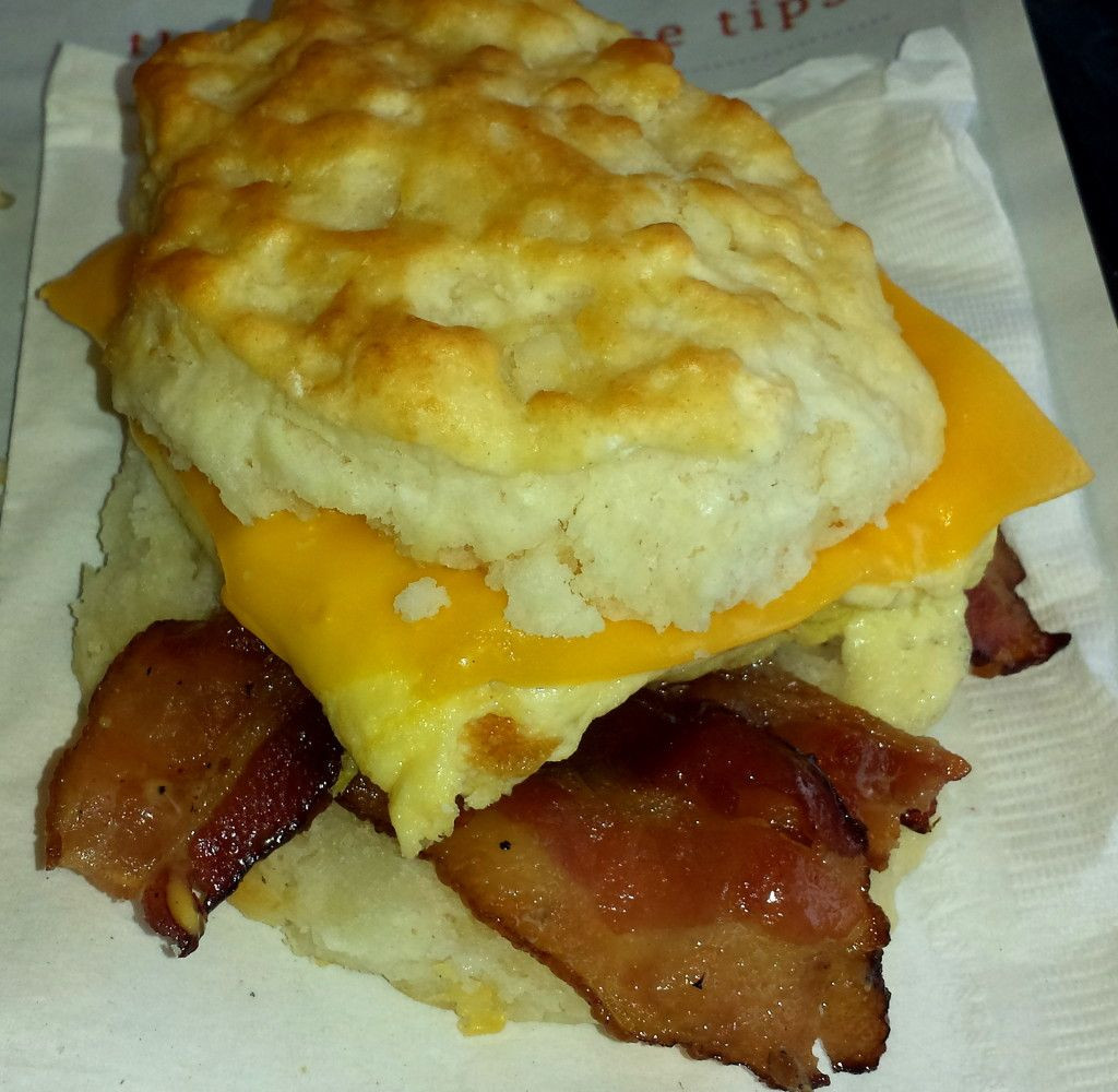 Chick Fil A Bacon Egg &amp; Cheese Biscuit
 Chik Fil A bacon egg biscuit