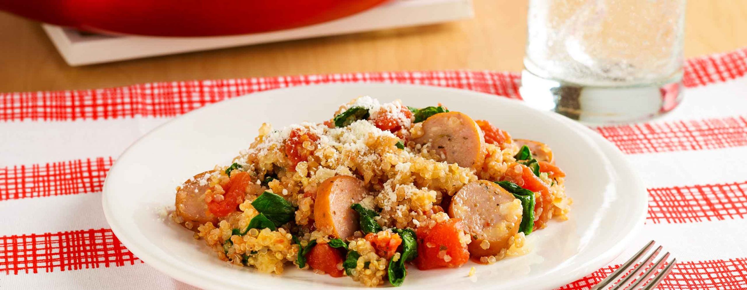 Chicken And Italian Sausage
 Italian Chicken Sausage and Quinoa Skillet