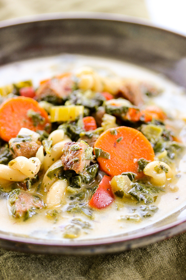 Chicken And Italian Sausage
 Creamy Italian Chicken Sausage Soup