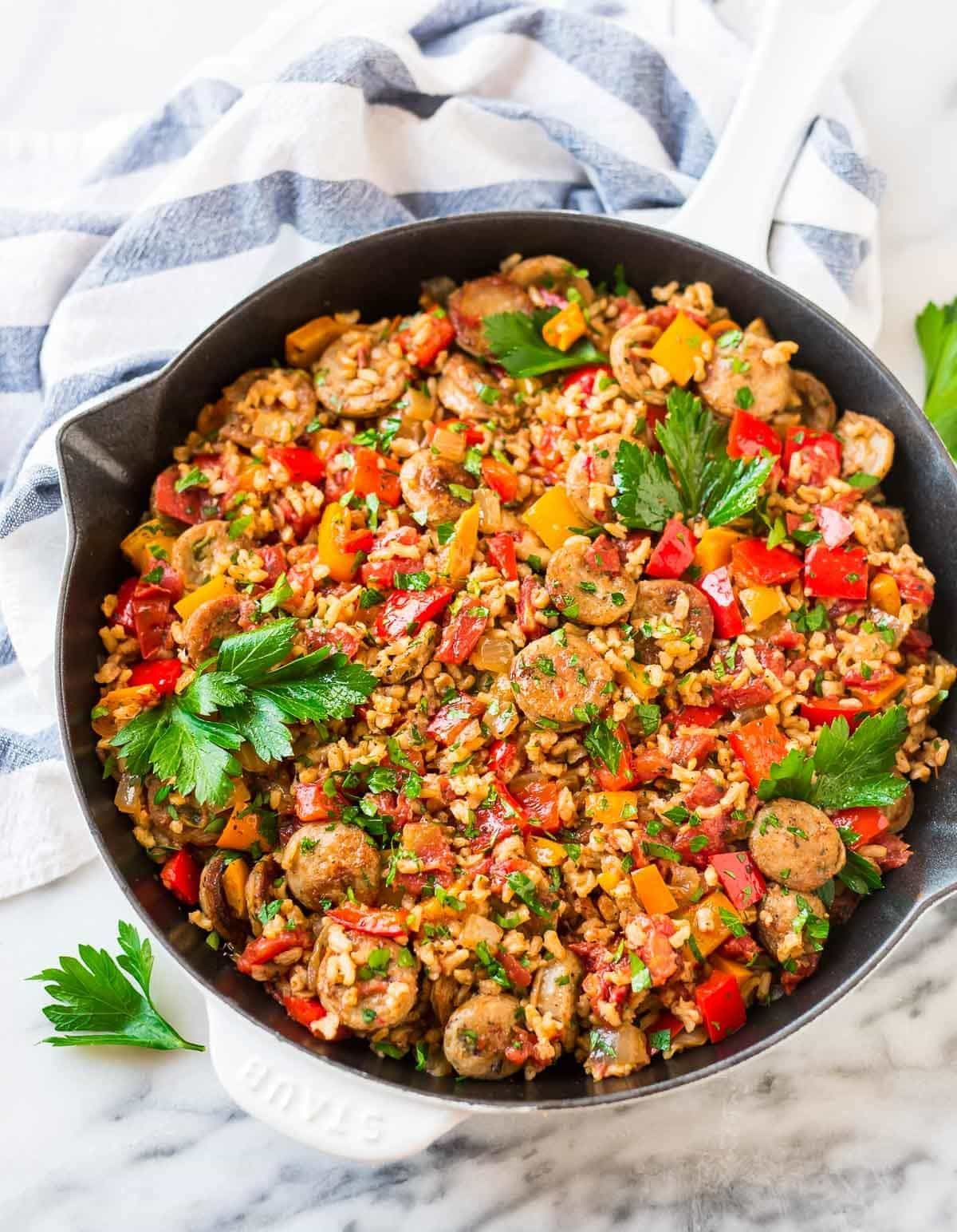 Chicken And Italian Sausage
 Italian Sausage and Rice Casserole e Pan Meal