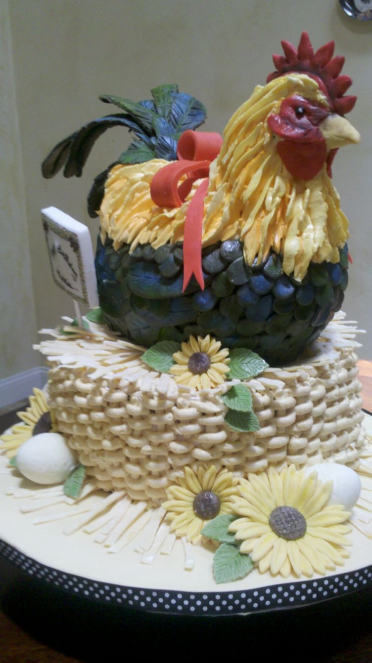 Chicken Birthday Cake
 69 best Hen cake images on Pinterest