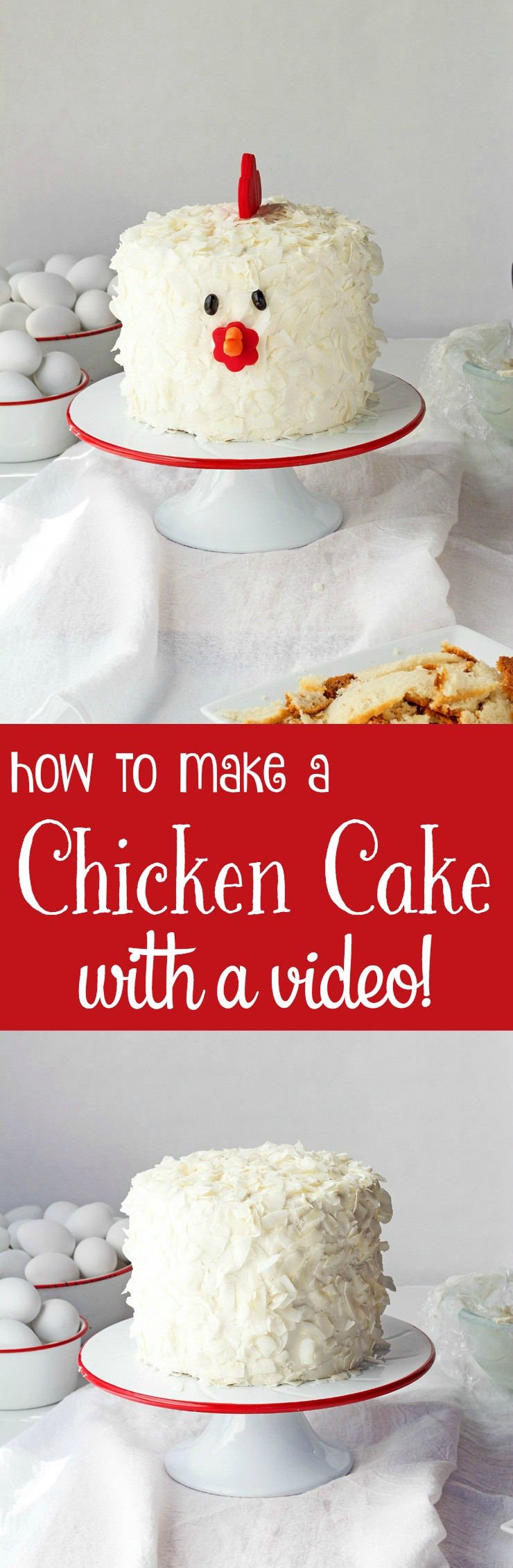 Chicken Birthday Cake
 How to Make an Adorable Chicken Cake Video