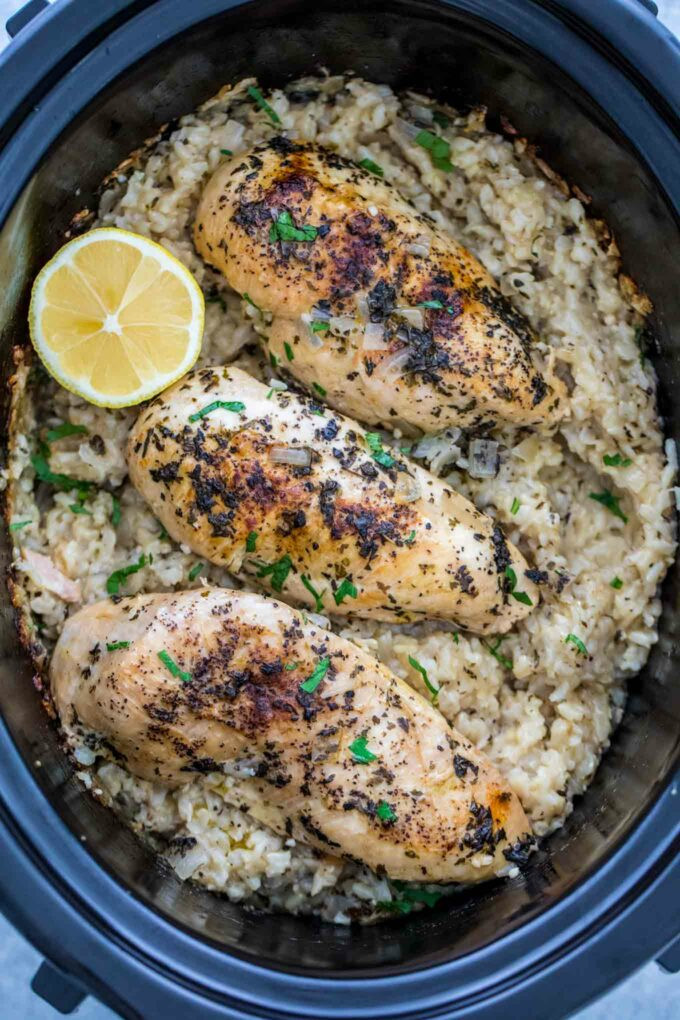 Chicken Breasts Crock Pot
 Crockpot Chicken and Rice  Sweet and Savory Meals