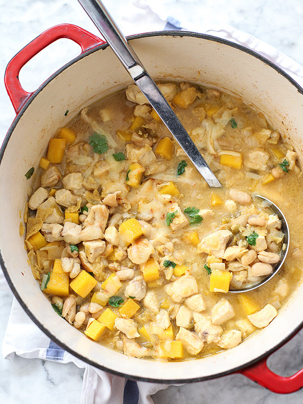 Chicken Chili With White Beans
 Easy White Bean Chicken Chili with Butternut Squash
