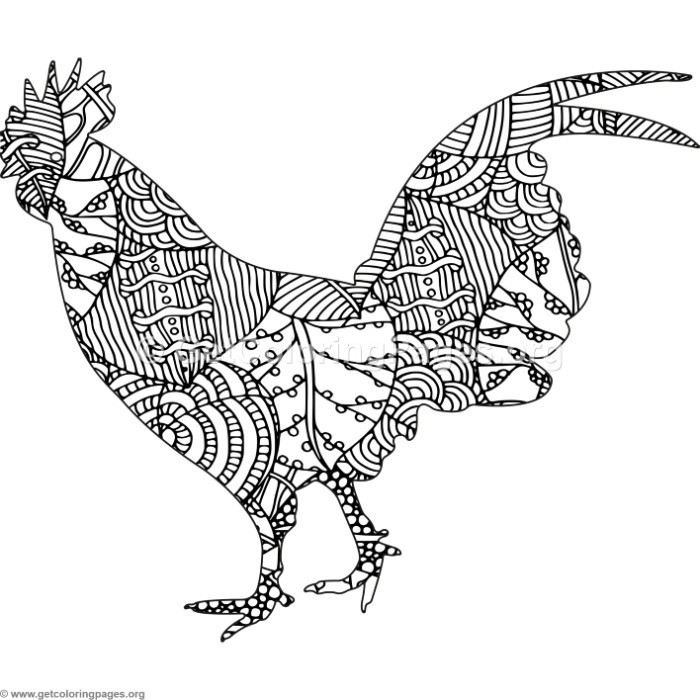 Chicken Coloring Pages For Adults
 Zentangle Chicken Coloring Pages – GetColoringPages