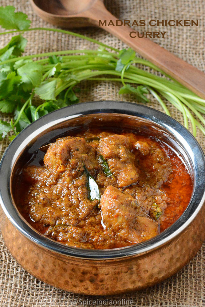 Chicken Gravy Indian
 Madras Chicken Curry Kozhi Kari Masala South Indian