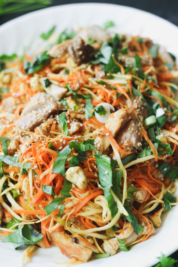 Chicken Noodle Salad
 Paleo Asian Chicken "Noodle" Salad [Video] – What Great