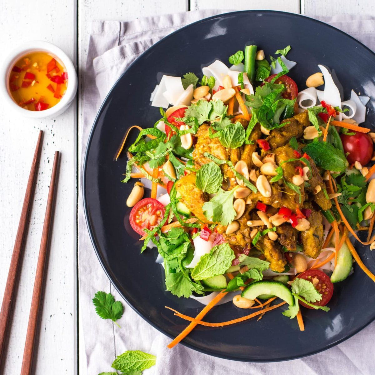 Chicken Noodle Salad
 Lemongrass Chicken Noodle Salad