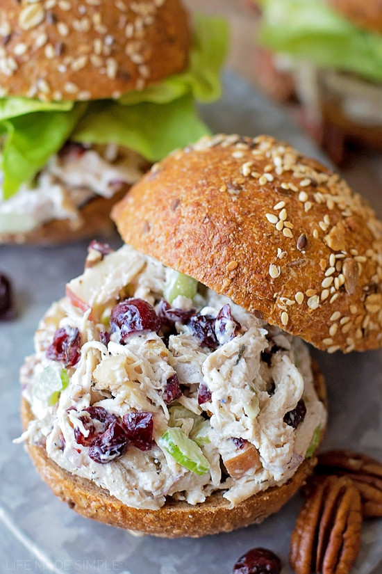 Chicken Salad Recipe With Cranberries
 Cranberry Pecan Chicken Salad Life Made Simple