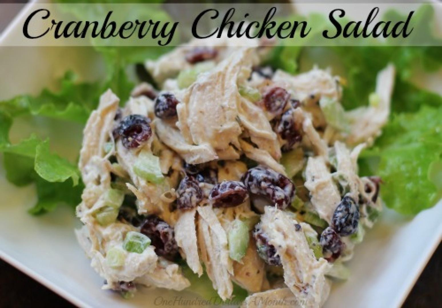 Chicken Salad Recipe With Cranberries
 Cranberry Chicken Salad Recipe