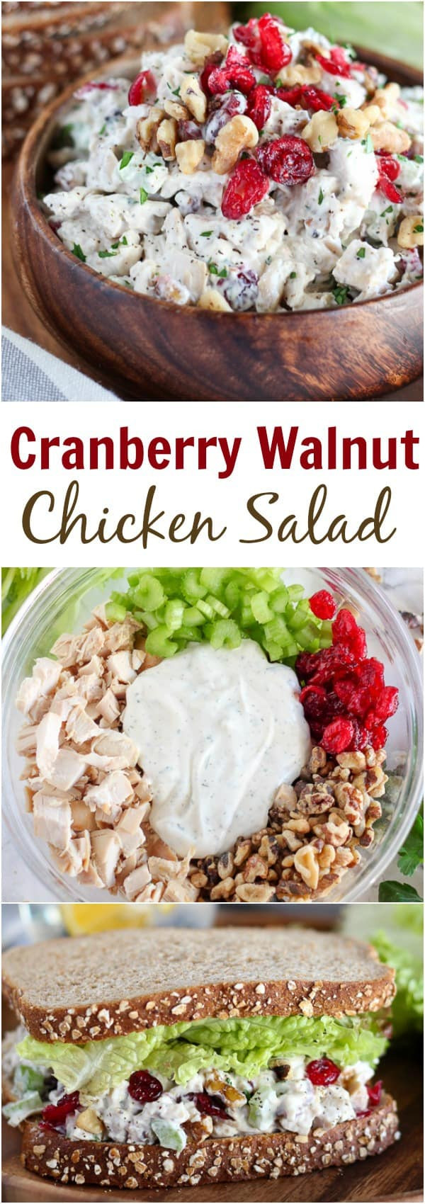 Chicken Salad Recipe With Cranberries
 Cranberry Walnut Chicken Salad