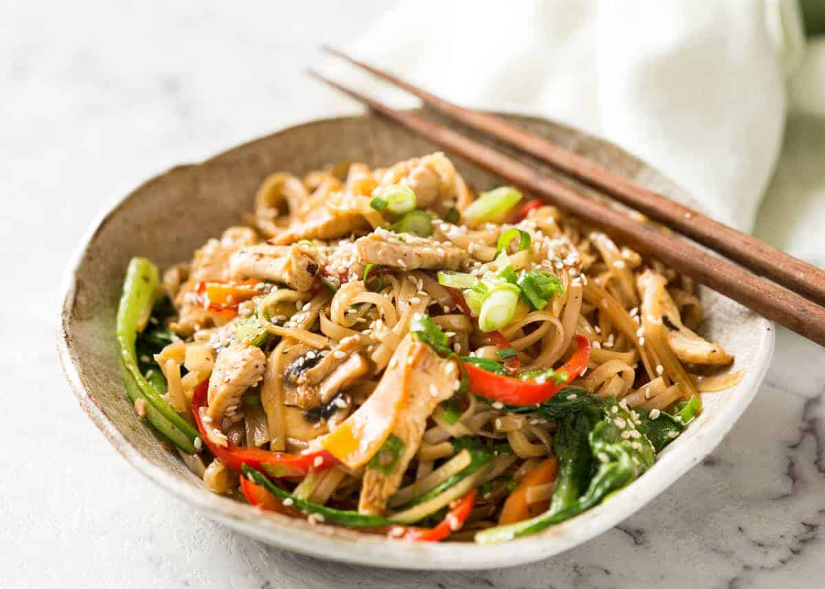 Chicken Stir Fry Noodles Recipes
 Chicken Stir Fry with Rice Noodles