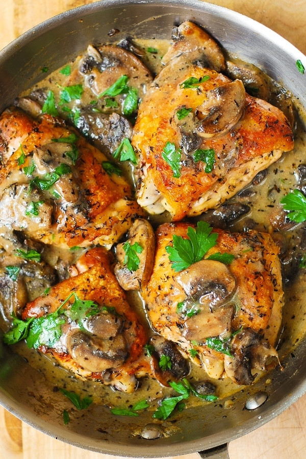 Chicken Thighs Mushroom
 Top 10 Chicken Thighs Recipes RecipePorn