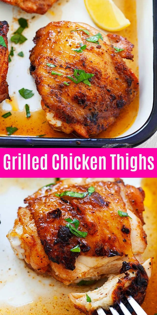 Chicken Thighs On Gas Grill
 Juicy Grilled Chicken Thighs The Best Recipe Ever