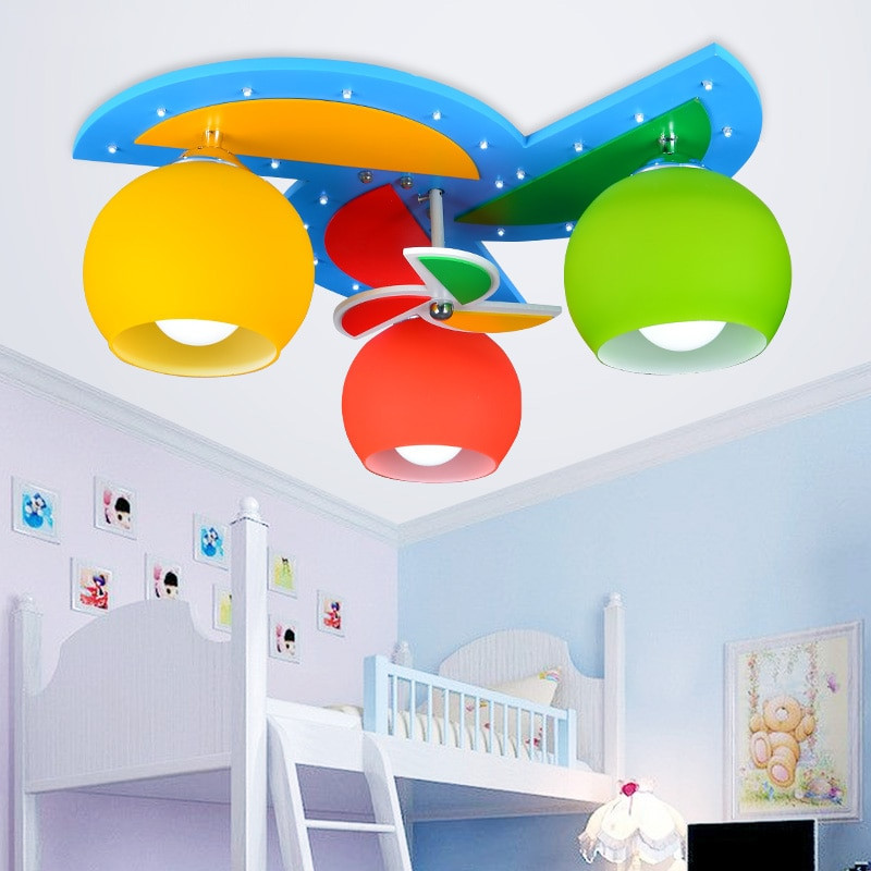 Child Bedroom Light
 Ceiling Lights with 3 Heads for Baby Boy Girl Kids