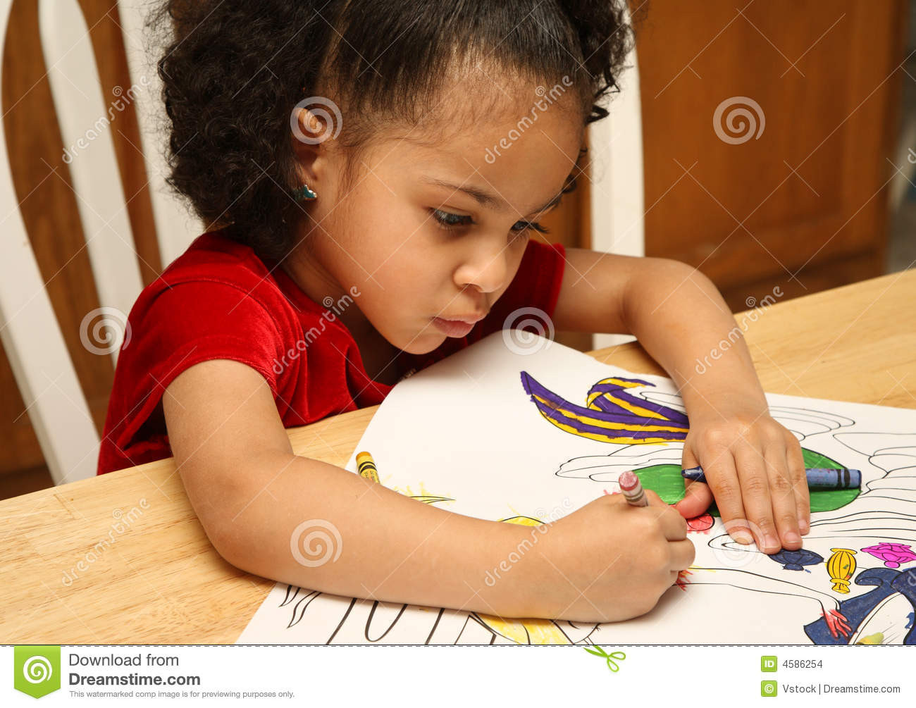 Children Coloring
 Child Coloring Stock Image