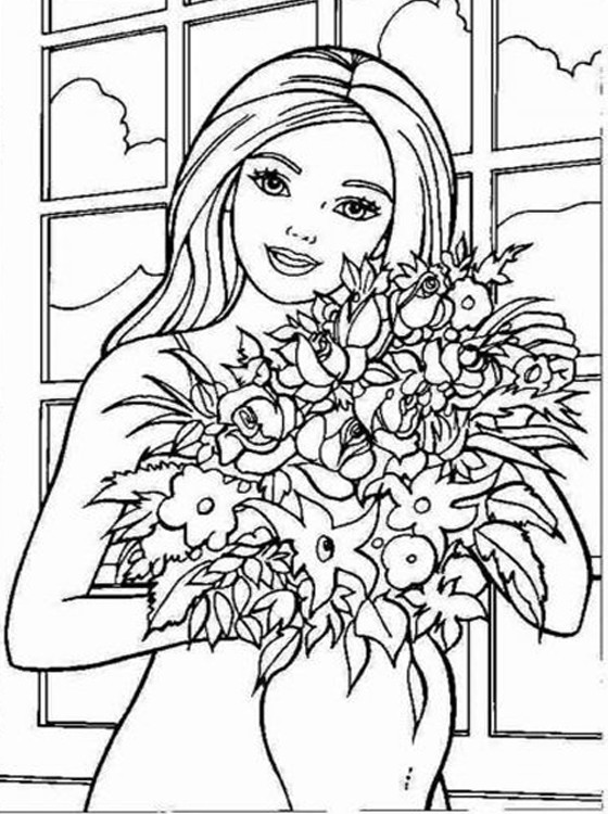 Children Coloring
 Kids Page Barbie Coloring Pages for Childrens