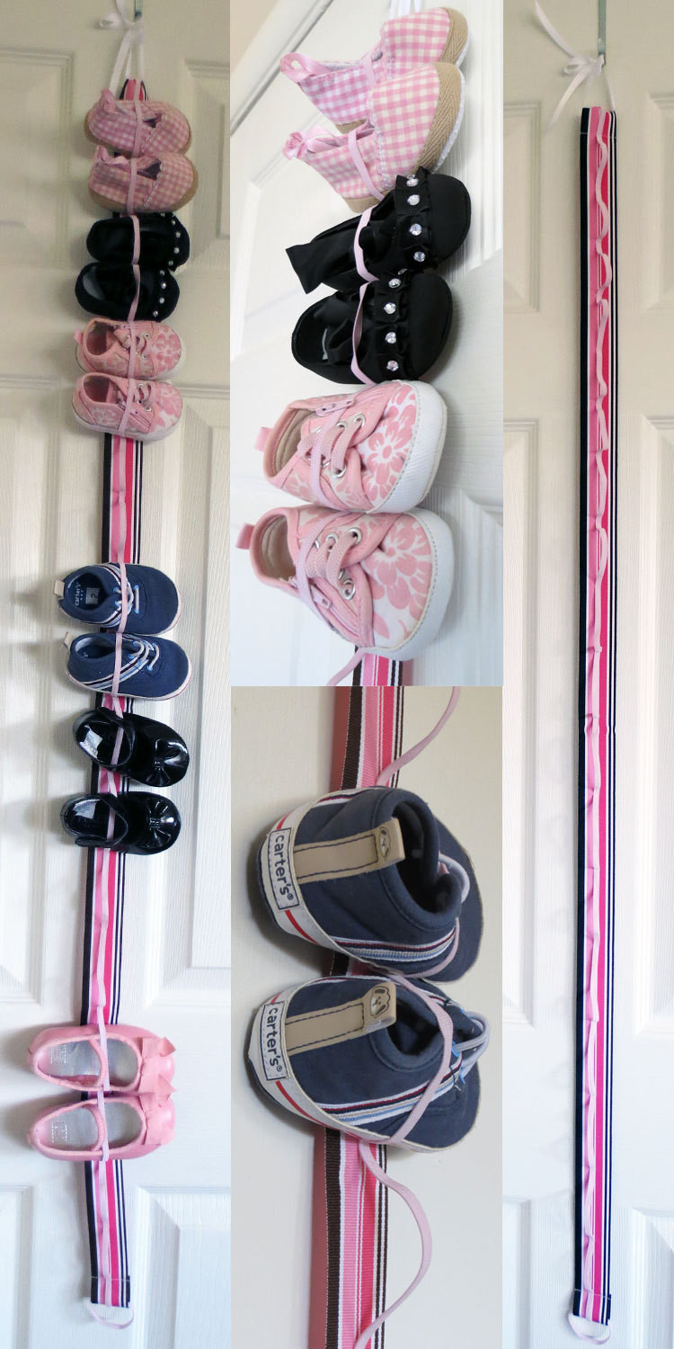 Children Shoe Storage
 Hanging Baby Shoe Organizer with Elastic Store 9 pairs of