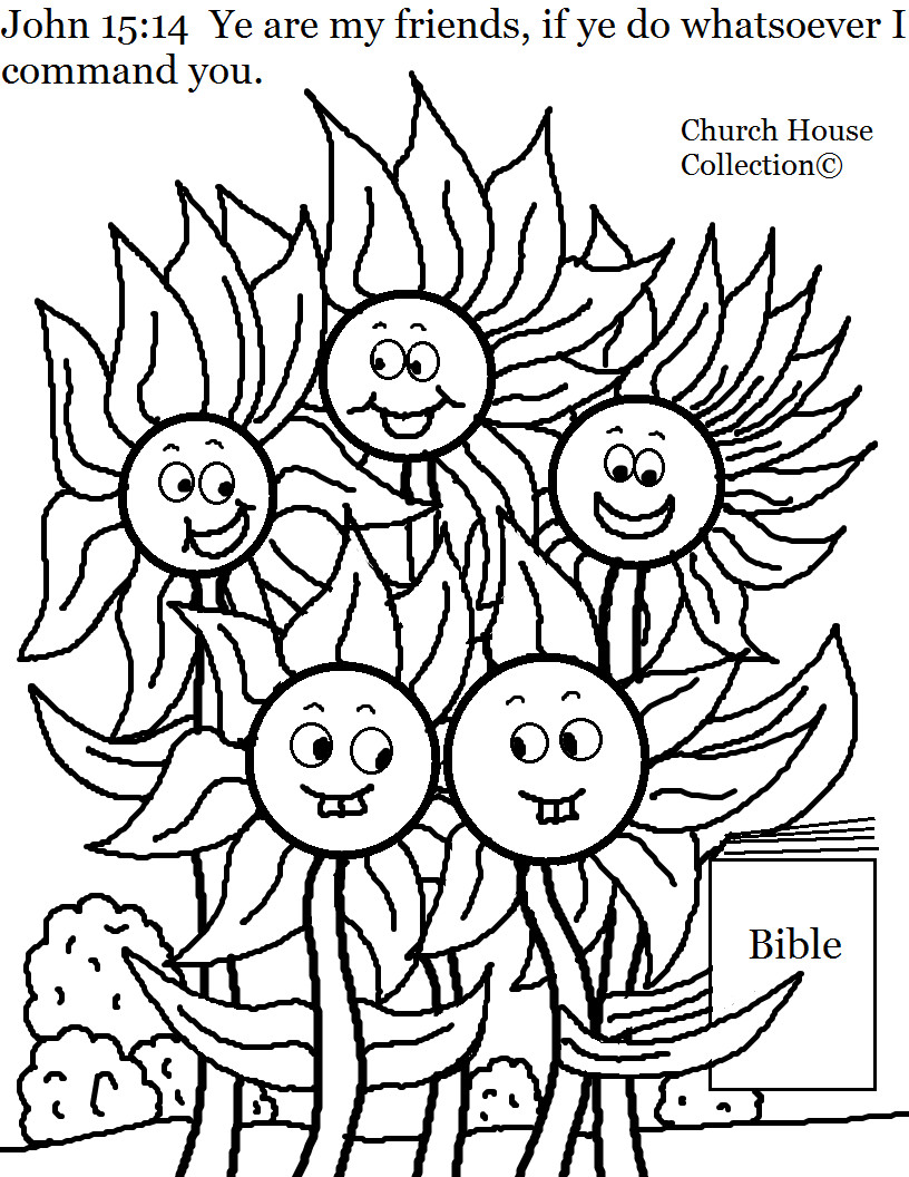 Children Sunday School Coloring Pages
 Church House Collection Blog Flower Family John 15 14