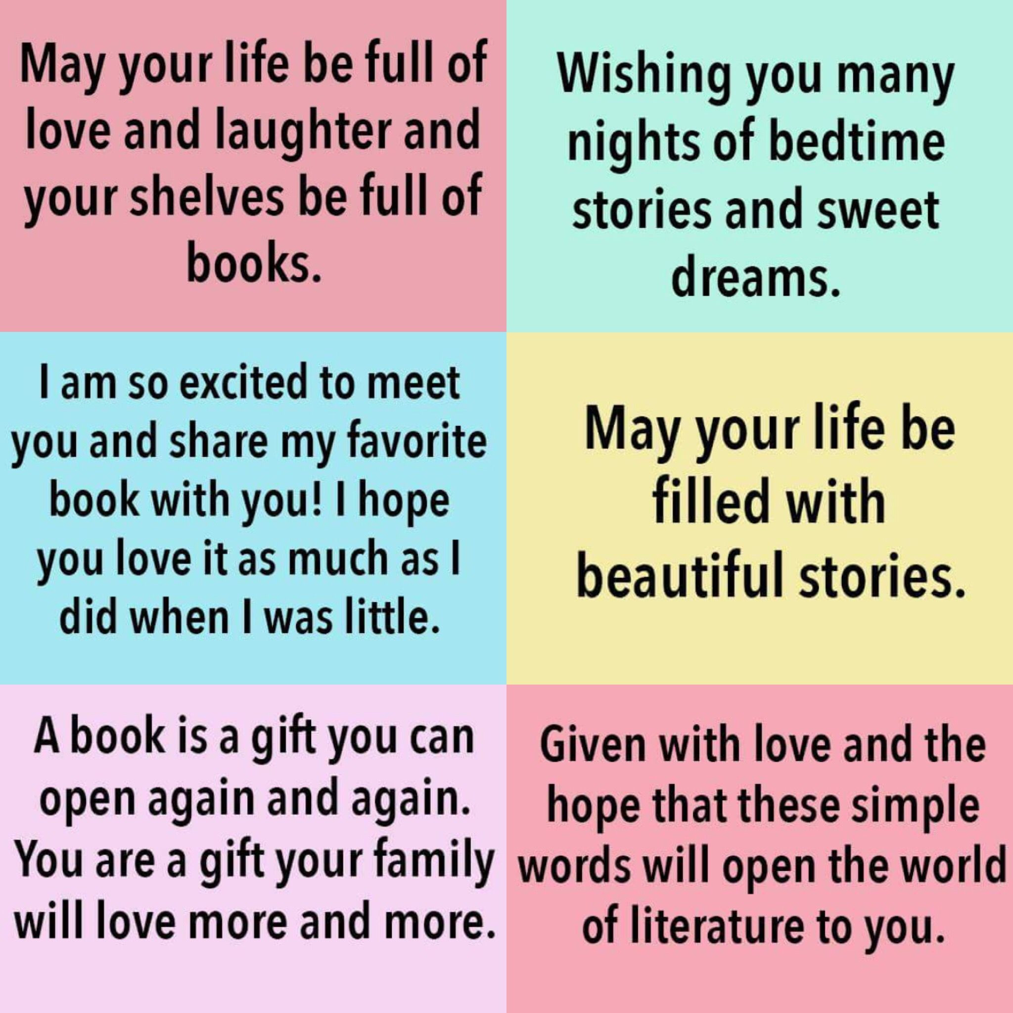 Children'S Book Quotes For Baby Shower
 Baby book inscription ideas With images