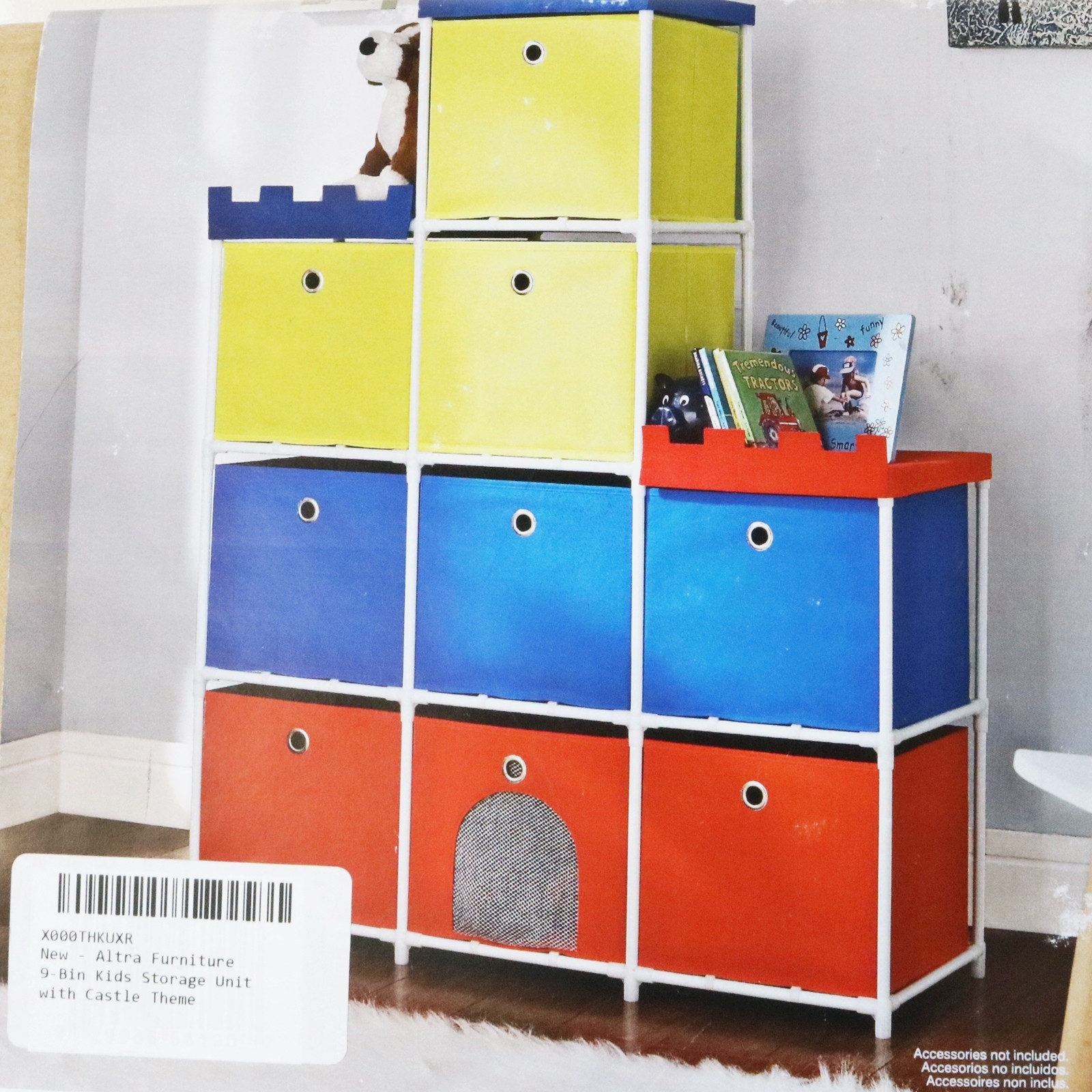 Children'S Storage Bins
 Altra Furniture 9 Bin Kids Storage Unit w Castle Theme