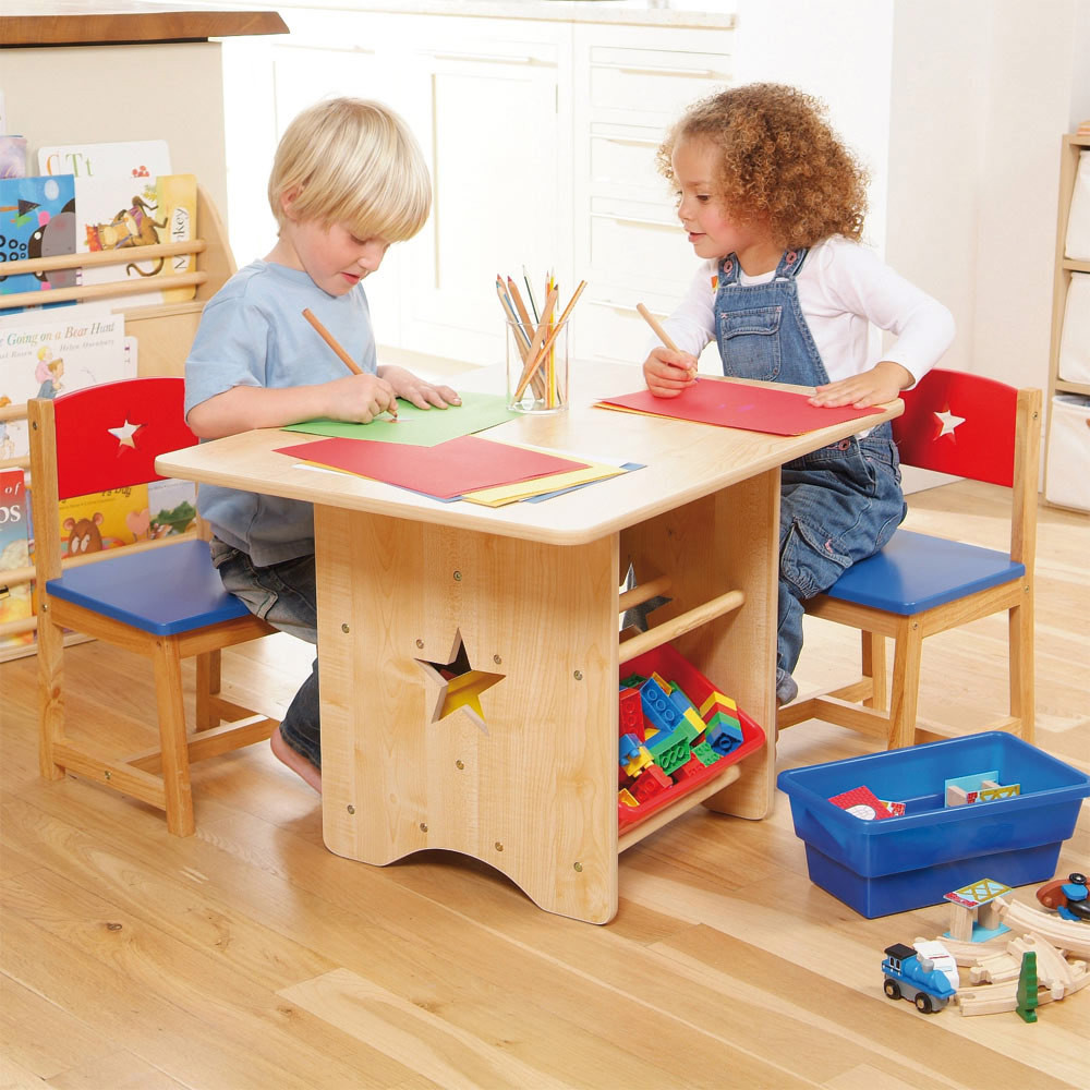 Children'S Table With Storage
 Star Table & 2 Chair Set for childrens playrooms in S A