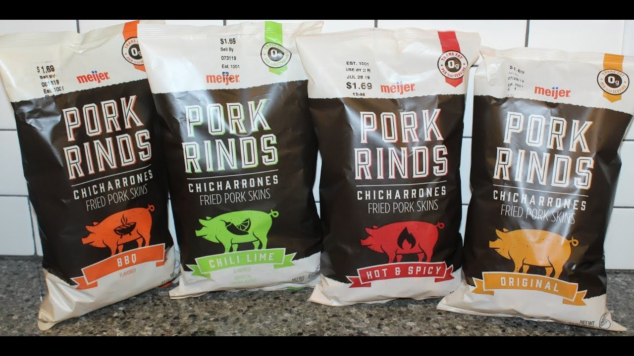 Chili Lime Pork Rinds
 Meijer Pork Rinds BBQ Chili Lime Hot & Spicy and